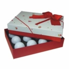 Geschenkschachteln mit Schaumstoffeinlage für 12 Golfbälle.